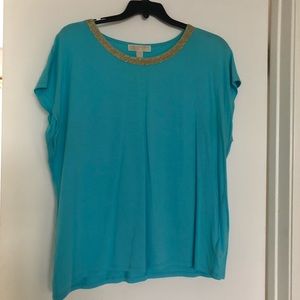 Michael Kors t-shirt. Beaded detail at the neckline.